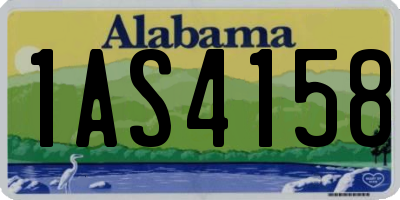 AL license plate 1AS4158