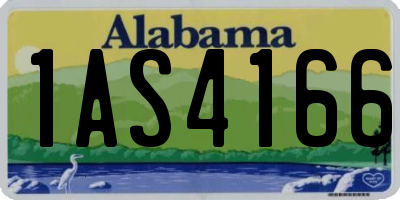 AL license plate 1AS4166