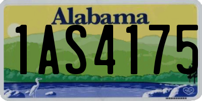 AL license plate 1AS4175
