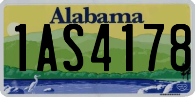 AL license plate 1AS4178