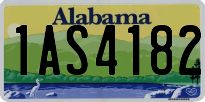 AL license plate 1AS4182
