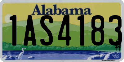 AL license plate 1AS4183