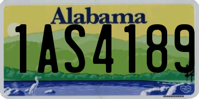 AL license plate 1AS4189