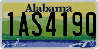 AL license plate 1AS4190