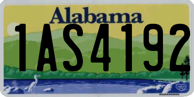 AL license plate 1AS4192