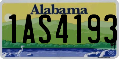 AL license plate 1AS4193