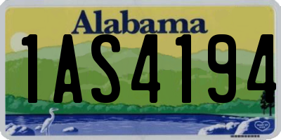AL license plate 1AS4194