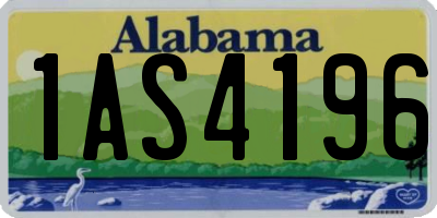 AL license plate 1AS4196