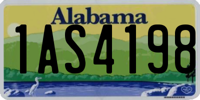 AL license plate 1AS4198