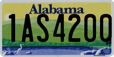 AL license plate 1AS4200