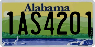 AL license plate 1AS4201