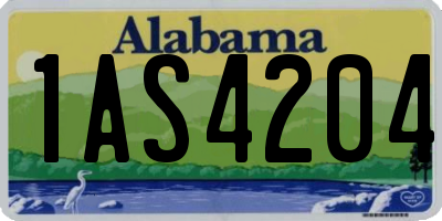 AL license plate 1AS4204