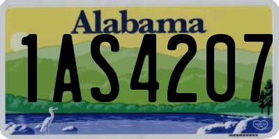 AL license plate 1AS4207