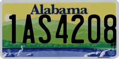 AL license plate 1AS4208