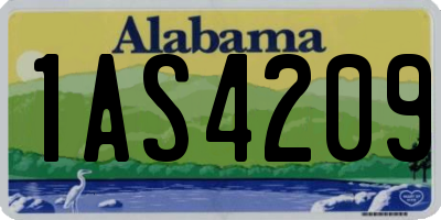 AL license plate 1AS4209