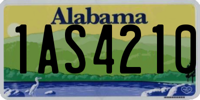AL license plate 1AS4210