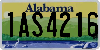 AL license plate 1AS4216