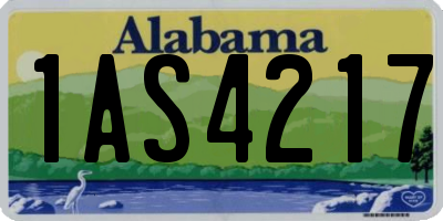 AL license plate 1AS4217