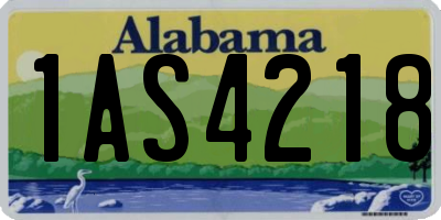 AL license plate 1AS4218