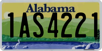 AL license plate 1AS4221
