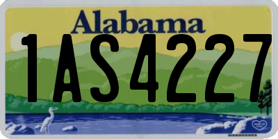 AL license plate 1AS4227