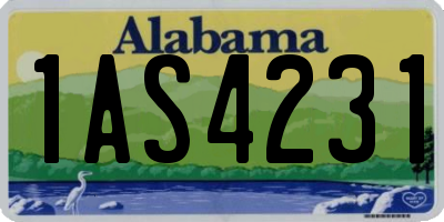 AL license plate 1AS4231