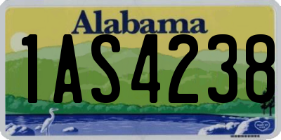 AL license plate 1AS4238