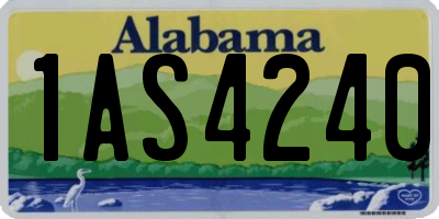 AL license plate 1AS4240