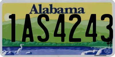 AL license plate 1AS4243