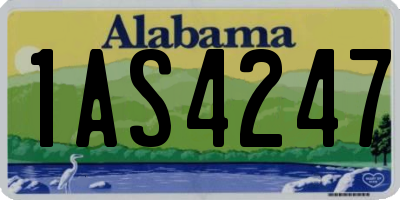 AL license plate 1AS4247