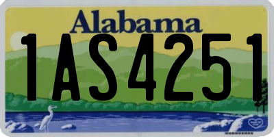 AL license plate 1AS4251