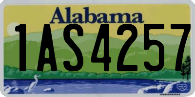 AL license plate 1AS4257
