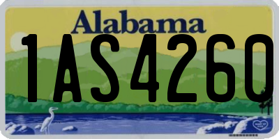 AL license plate 1AS4260