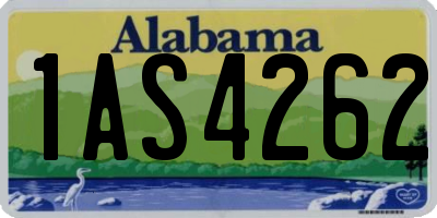 AL license plate 1AS4262