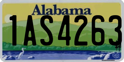 AL license plate 1AS4263