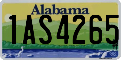 AL license plate 1AS4265