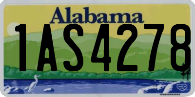 AL license plate 1AS4278