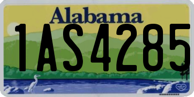 AL license plate 1AS4285
