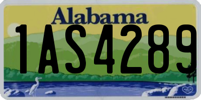 AL license plate 1AS4289