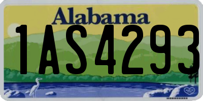 AL license plate 1AS4293