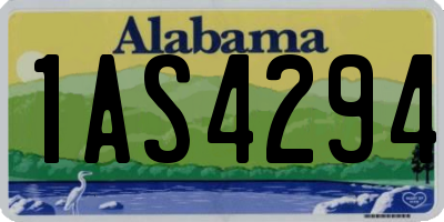 AL license plate 1AS4294