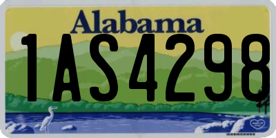 AL license plate 1AS4298