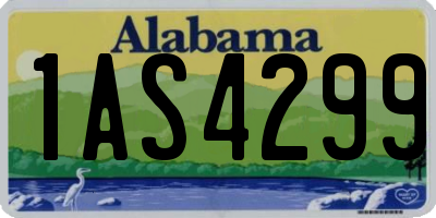AL license plate 1AS4299