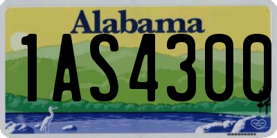 AL license plate 1AS4300