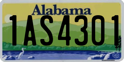AL license plate 1AS4301