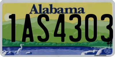 AL license plate 1AS4303