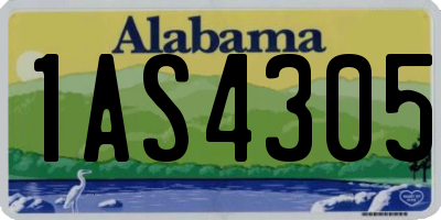 AL license plate 1AS4305