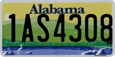 AL license plate 1AS4308