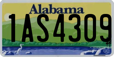 AL license plate 1AS4309