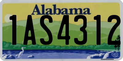 AL license plate 1AS4312